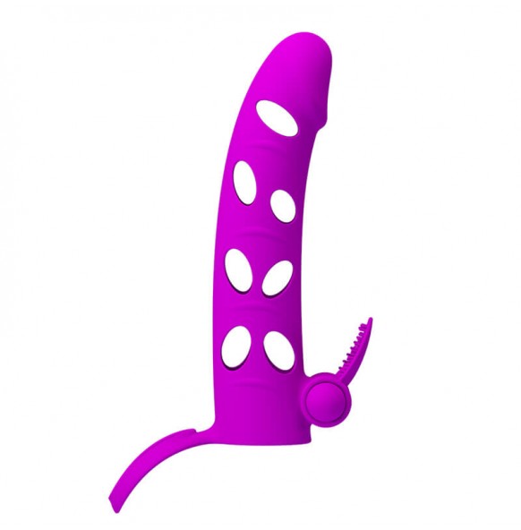 PRETTY LOVE - PowerMan Vibrating Extended Penis Sleeve (L:15.2cm - D:3.3cm) PRETTY LOVE - PowerMan Vibrating Extended Penis Sleeve (L:15.2cm - D:3.3cm)